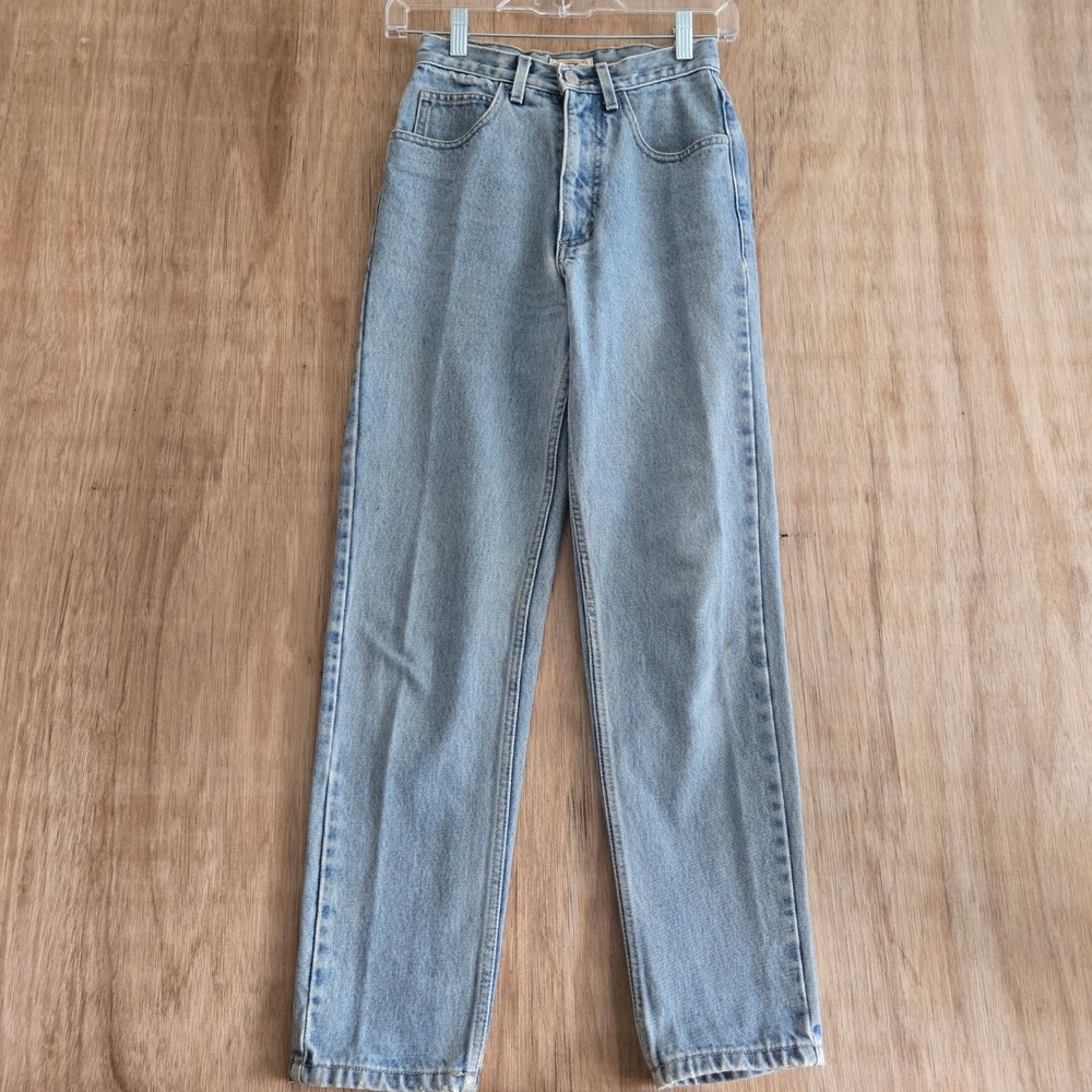 Vintage Guess Jeans High Waisted Light Wash Tapered Denim USA Made Size 24